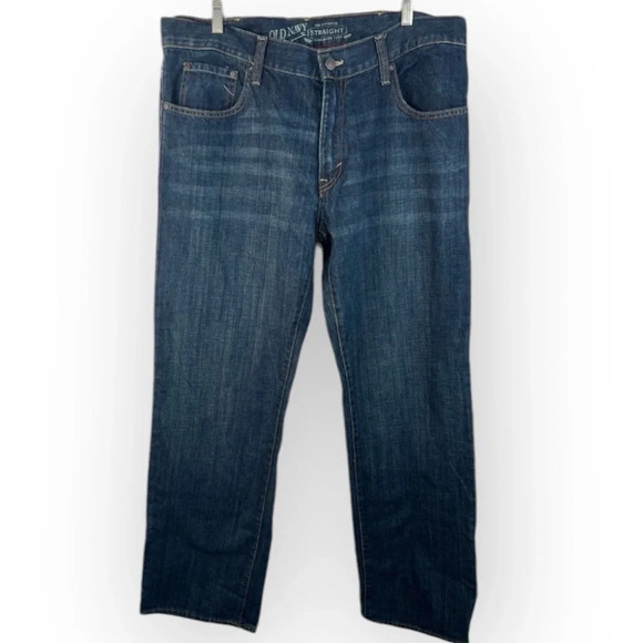 Old Navy The Authentic Straight Leg Jeans Size 38x34 - Picture 1 of 12